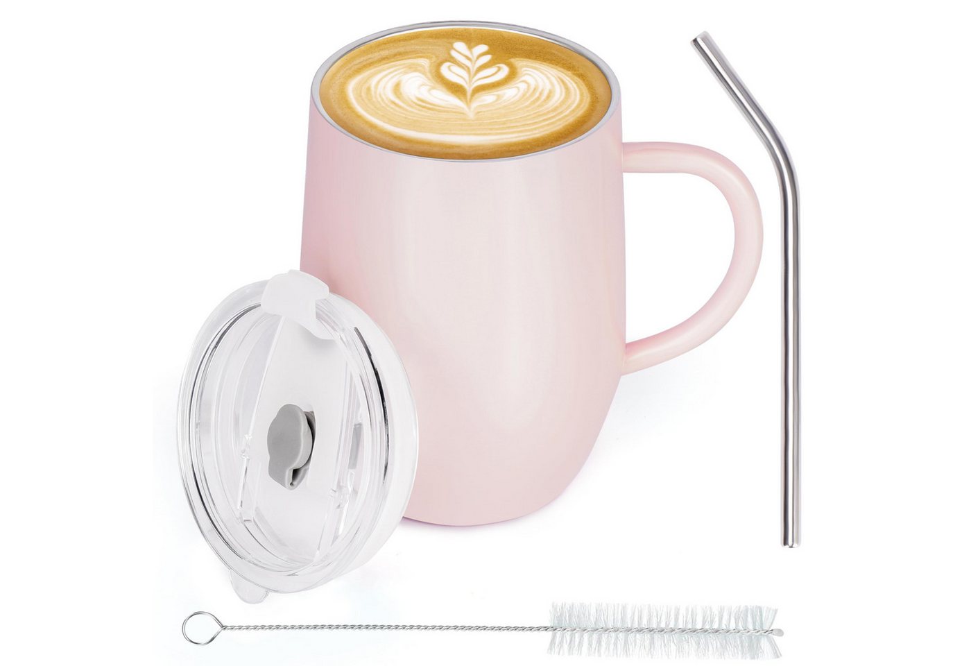 Belle Vous Trinkflasche Belle Vous Edelstahl Thermobecher mit Henkel - 350 ml - Doppelwandiger Belle Vous Trinkflasche Belle Vous Edelstahl Thermobecher mit Henkel - 350 ml - Doppelwandiger von Belle Vous