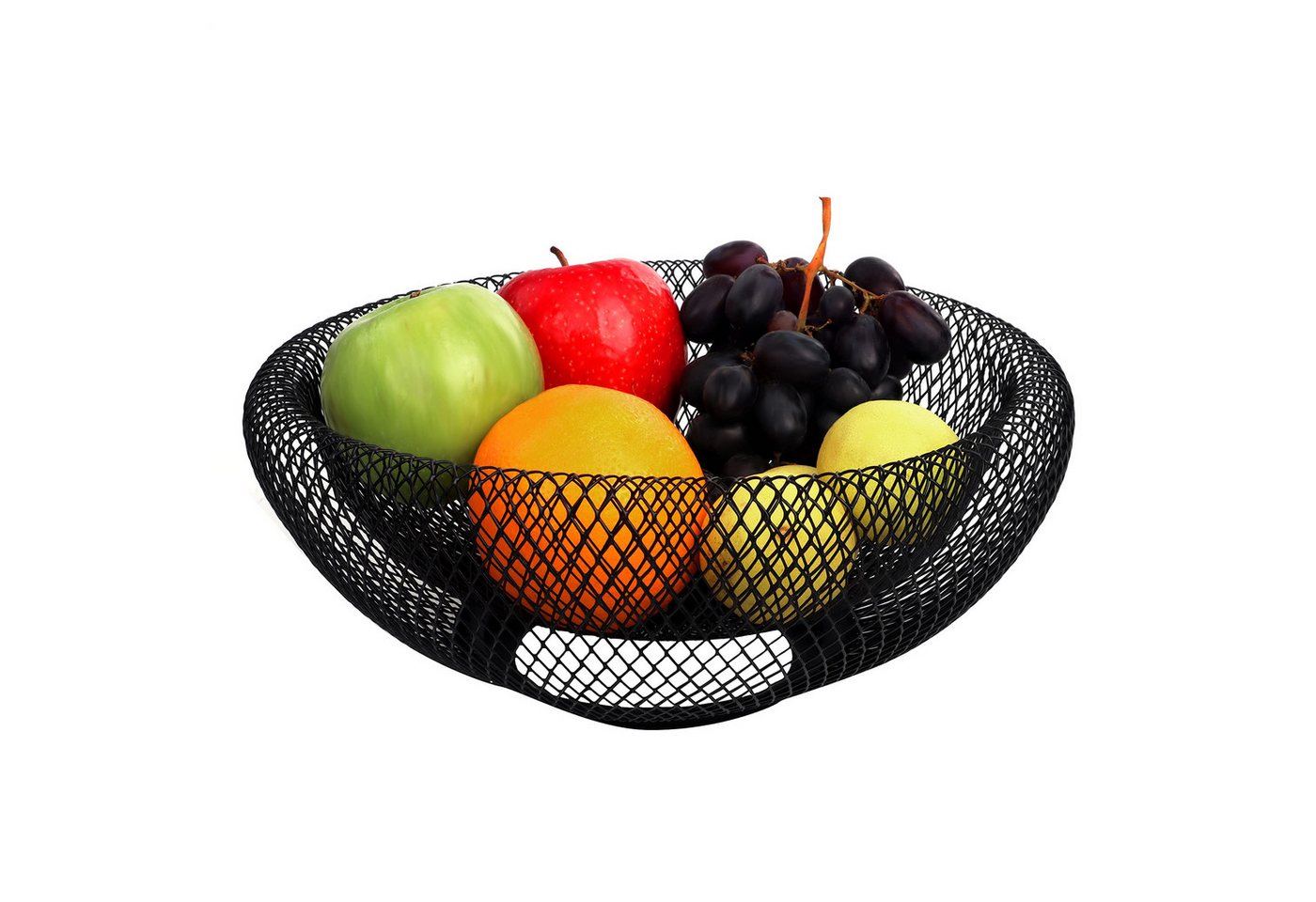 Belle Vous Vorratsdose Wire Fruit Bowl - 24cm Round for Storage, Kitchen, Decor, Glas, (1-tlg), 24cm Round Wire Fruit Bowl von Belle Vous