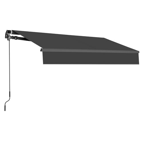 Gelenkarmmarkise Markise mit Handkurbel, 300x250cm, Anthrazit von BelleMax