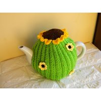 Sonnenblumen Geschenk Für Zuhause, Teekanne Bezug, Cottagecore Küche, Tee Gemütlich Gestrickt, Strick Geschenk, Oma, Gemütlich, Neues Zuhause von BelleandCherrysStore