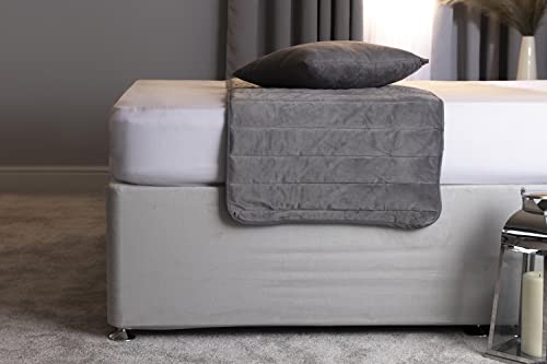 Belledorm 48,3 cm extra tiefes Volant-Bettlaken – verwandelt einen tristen Bettkasten – Luxus-Wildlederimitat (Wolke, Super-Kingsize) von Belledorm
