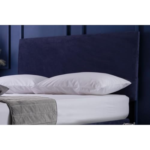 Belledorm Kopfteil aus Velourslederimitat, marineblau, für Doppelbett, Größe 135 x 70 cm, verwandelt das Aussehen des Kopfteils von Belledorm