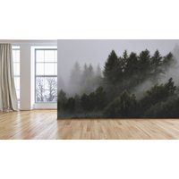 Nebelwald Abnehmbare Große Tapete Selbstklebende Wanddekoration von BelleimpressionFinds