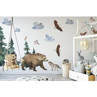 Waldtiere Wandtattoo, Aquarell Aufkleber, Kinderzimmer, Schälen Und Aufkleben, Kinderzimmer-Wandaufkleber Waldtiere Wandtattoo, Aquarell Aufkleber, Kinderzimmer, Schälen Und Aufkleben, Kinderzimmer-Wandaufkleber von BelleimpressionFinds