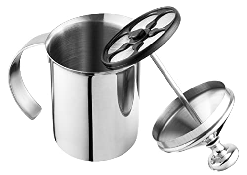 Bellemain Milchaufschäumer, Handaufschäumer, dicker, cremiger Milchschaumbereiter, warmer und kalter Milchaufschäumer, Edelstahl, Handaufschäumer für Kaffee, Latte, Cappuccino, Frappe, Matcha, heiße Bellemain Milchaufschäumer, Handaufschäumer, dicker, cremiger Milchschaumbereiter, warmer und kalter Milchaufschäumer, Edelstahl, Handaufschäumer für Kaffee, Latte, Cappuccino, Frappe, Matcha, heiße von Bellemain