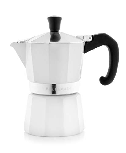 Bellemain Stovetop Espressokocher Mokkakanne (Weiß, 3 Tassen) von Bellemain