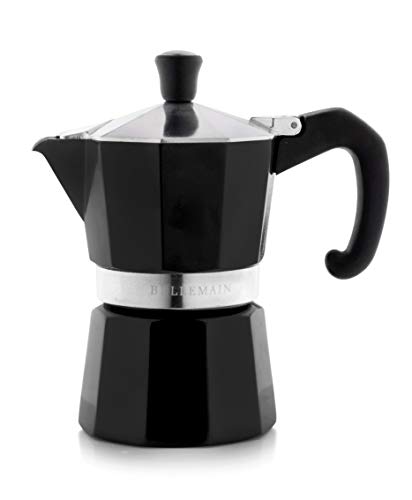 Bellemain Stovetop Espressokocher Mokkakanne (schwarz, 3 Tassen) von Bellemain