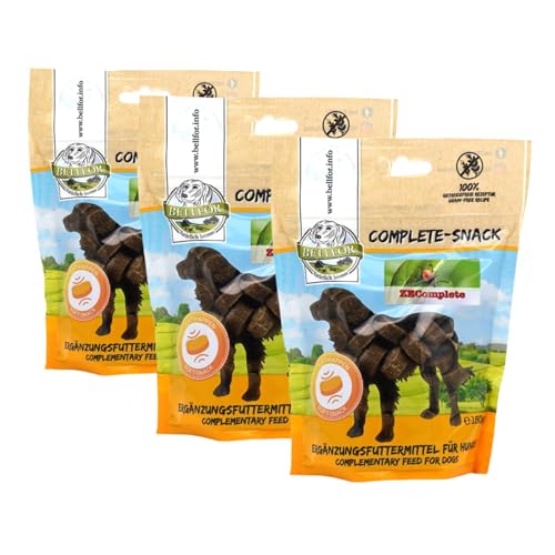 Bellfor Complete-Snack ZEComplete für Hunde – 3x150 g Hundesnack ohne Getreide mit natürlichen Rohstoffen und hoher Konzentration an Laurinsäure von Bellfor