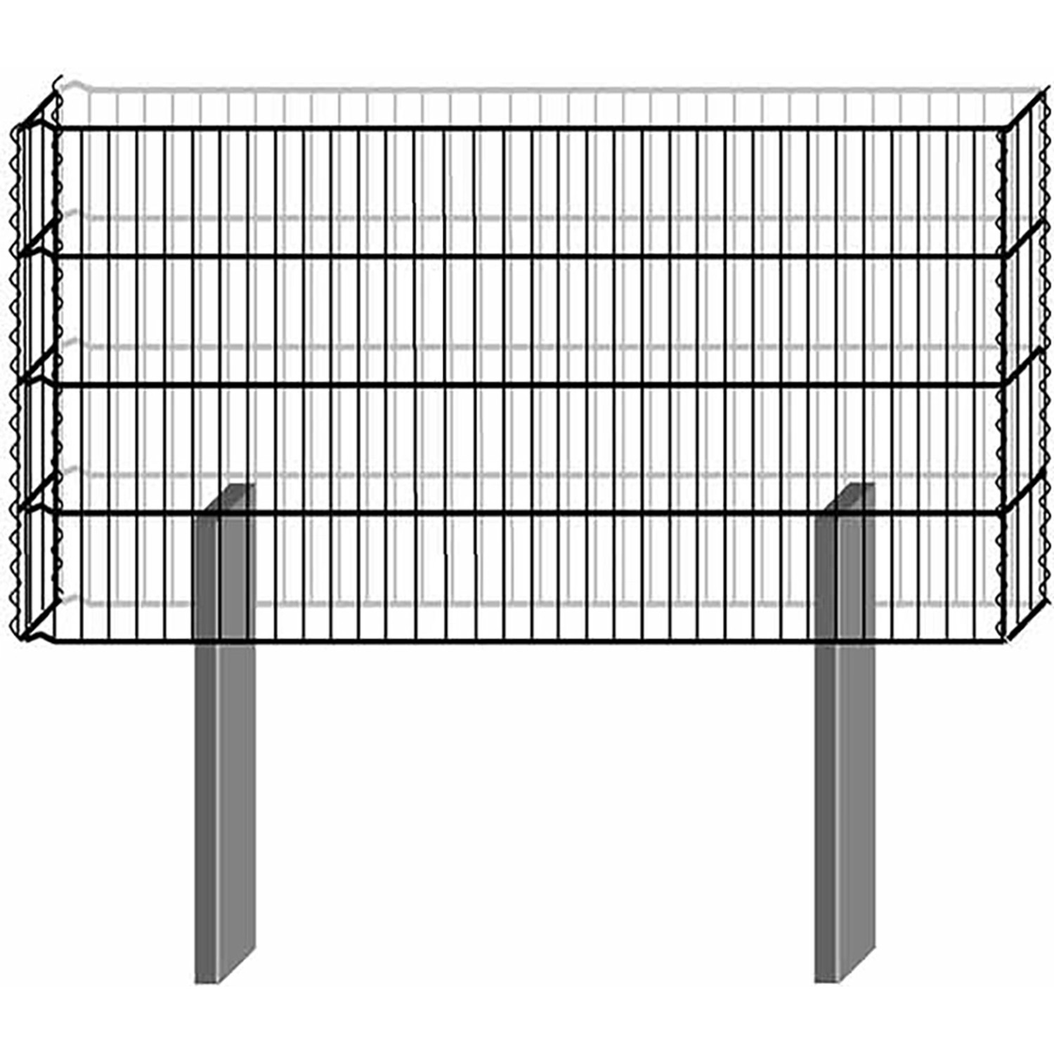 Bellissa Gabione Limes Pico12 Bausatz 60 cm x 115 cm x 12 cm von Bellissa