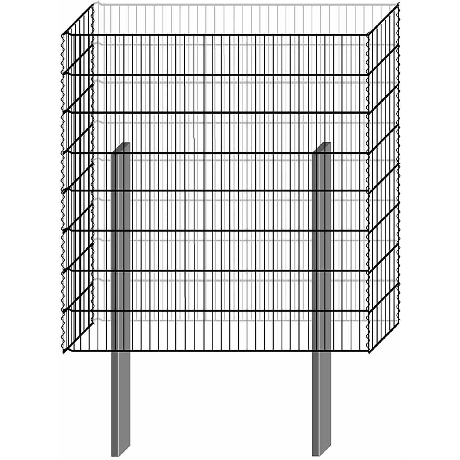 Bellissa Gabione Limes Pico23 Bausatz 120 cm x 115 cm x 23 cm von Bellissa