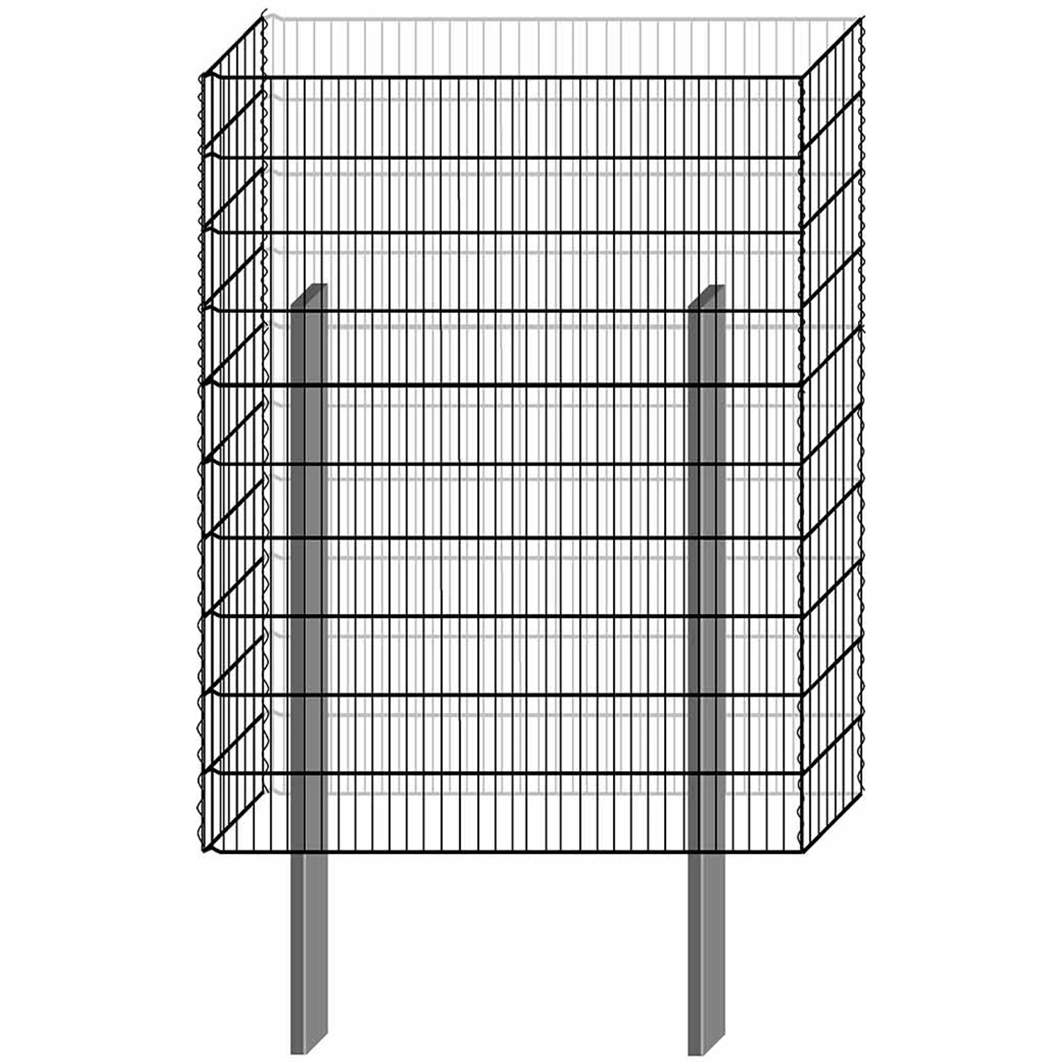 Bellissa Gabione Limes Pico23 Bausatz 150 cm x 115 cm x 23 cm von Bellissa