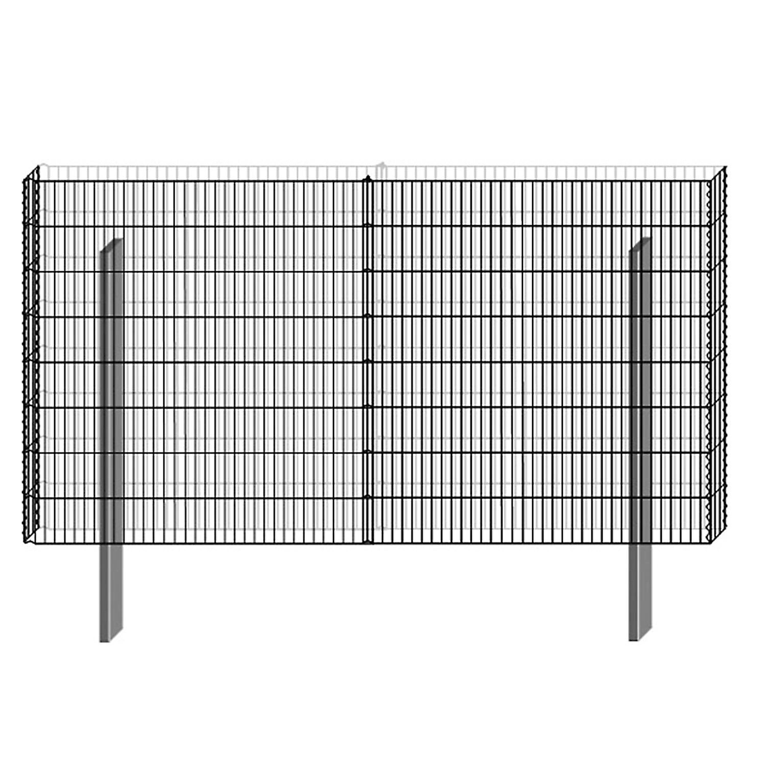 Gabionen-Basisbausatz Limes 60 cm x 227 cm x 12 cm von Bellissa