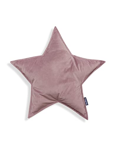 Bellochi Dekorative Kissen mit Antiallergische Füllung - Kuschelkissen - Zierkissen- aus Samt - Kinderkissen in Form eines Buchstabe Stern - Rosa von Bellochi Growing in style