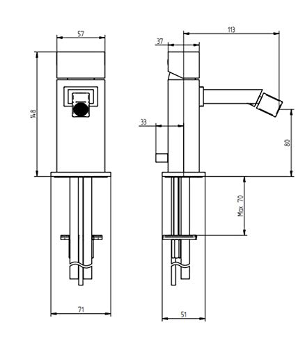 Bellosta 01 – 2507 Einlochbatterie Bidet, chrom von Bellosta