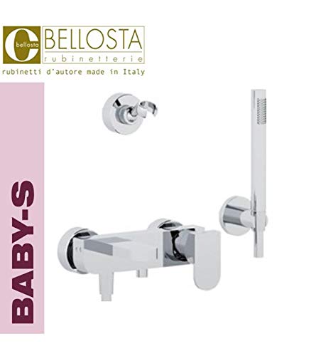 Bellosta 01 – 7201/A eingebaut mischbatterie für Dusche mit Handbrause, Halter und Wanneneinlauf, Chrom von Bellosta