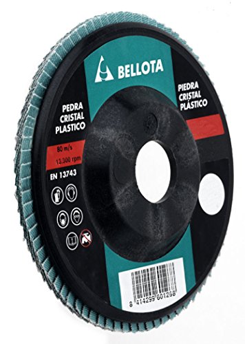 Bellota 50503-120 - Schleifmoppteller, Verschleiß Siliziumcarbidstein SIC 120 (Teller aus Polyamid, 115 mm) von Bellota