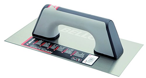 BELLOTA 5861-1 BIM INOX - Edelstahl-Glättekelle mit Zwei-Material-Griff für Fertigstellungs- und Gipsarbeiten, 300 x 250 mm von Bellota