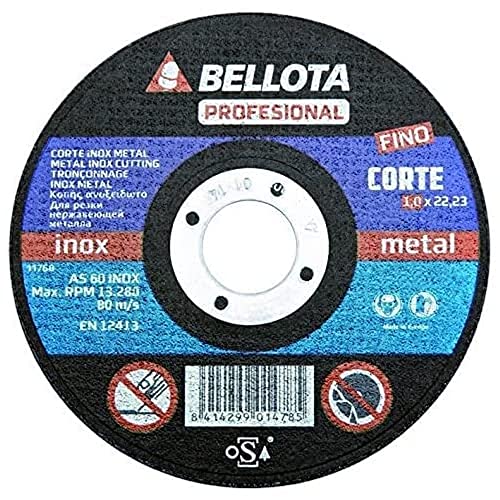 Bellota Profesional Schleifscheibe, fein, für Edelstahl und Metall, 125 mm von Bellota