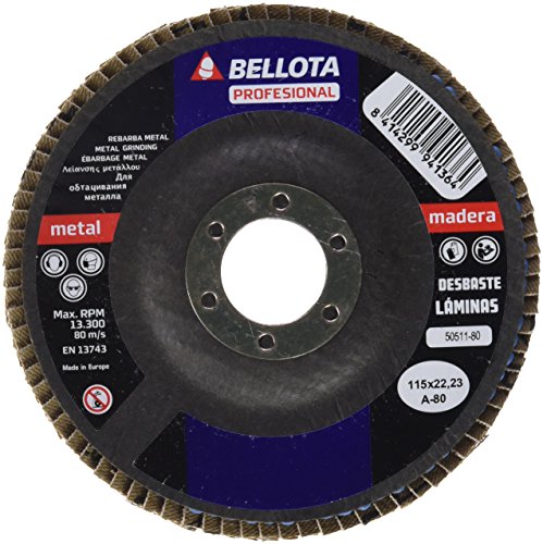 Bellota 50511-80 Schleifscheibe Metall, A 80, Glasfaser, 115 mm von Bellota