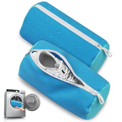 Bellovero Schuhwaschbeutel Waschmaschine,2 Pcs Schuhwaschbeutel aus Silikon,Strapazierfähige Schuhsack Waschmaschine mit Verbessertem Reißverschluss,Leicht zu Waschen und Trocknet Schnell von Bellovero