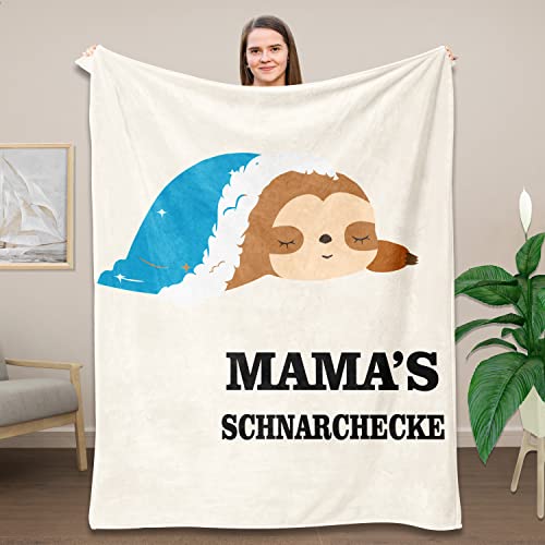 Belloxis Geschenke für Mama Geburtstagsgeschenk für Mama Beste Mama Geschenk Muttertagsgeschenke für Mama Mutter Geschenk Faultier Geschenk Kuscheldecke Decke Mama Geschenke für Frauen Zum Geburtstag von Belloxis