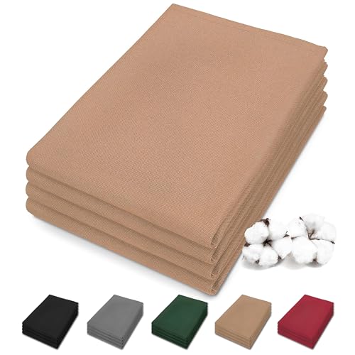 Bellphany 4er Set Premium Geschirrtücher - Küchentücher aus 100% Baumwolle, Oeko-TEX® zertifizierte Geschirrhandtücher, 50x70cm, beige einfarbig von Bellphany