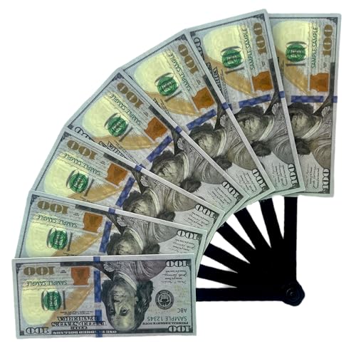 100 Dollar Note Design Faltbarer Handfächer - USA Souvenir - Neuheit US Dollar Bill - Faltbarer Handfächer - Wanddekoration Party - USA Geschenk von Bells Box