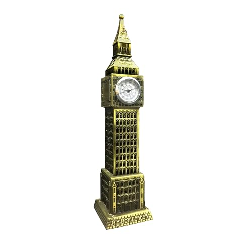 Big Ben Modell mit Uhr – Ds. Markanter Stil Metallic Big Ben Tower Dekoration Statue – London Souvenir Geschenk von Bells Box
