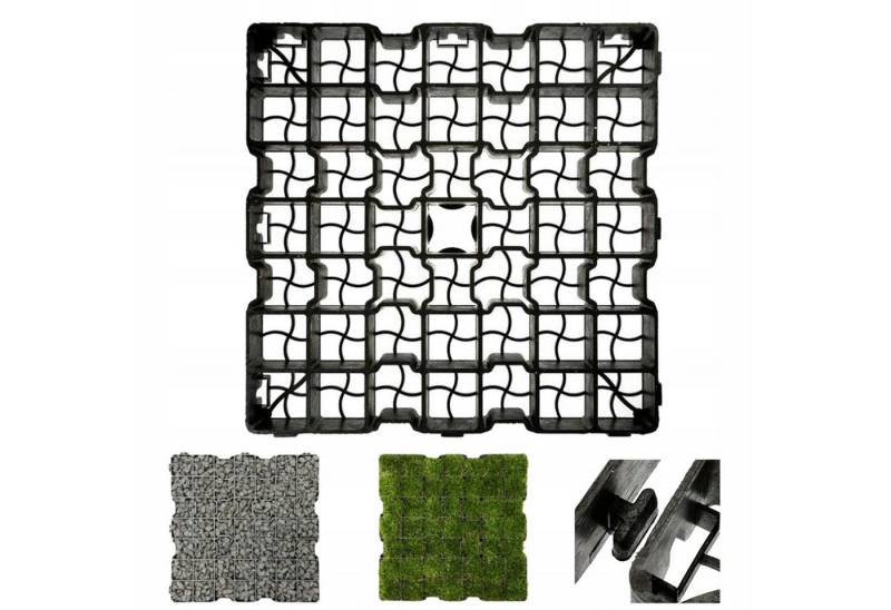 Bellushortus Rasengitter Rasengitter, Rasengitterplatte, Geogitter, 50x50x5 cm, 20-St. von Bellushortus