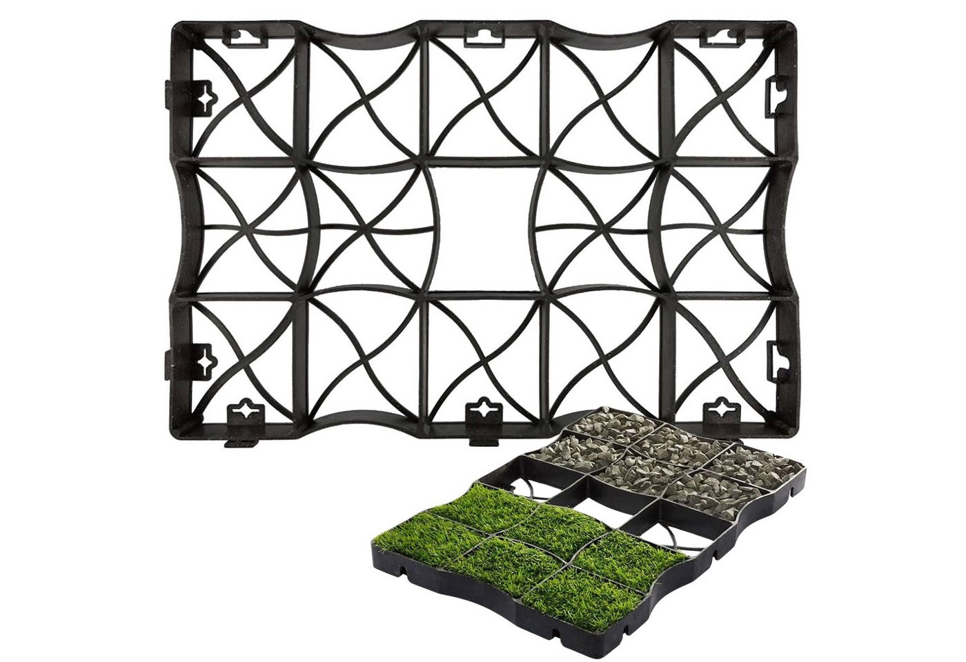 Bellushortus Rasengitter Rasengitter aus Kunststoff, Garten Ökogitter 60,5x40,5x4cm, 1-St. Bellushortus Rasengitter Rasengitter aus Kunststoff, Garten Ökogitter 60,5x40,5x4cm, 1-St. von Bellushortus