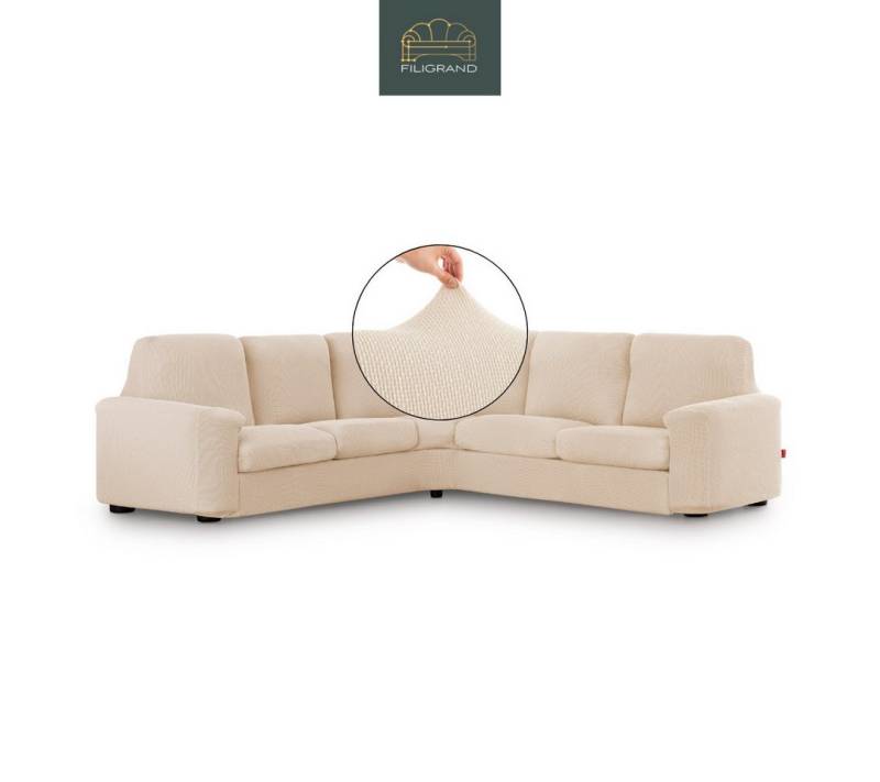Belmarti Ecksofahusse 1-teiliger elastischer Ecksofabezug, made in Spain, elastisches Material, hochwertiger und langlebiger Baumwollmix von Belmarti