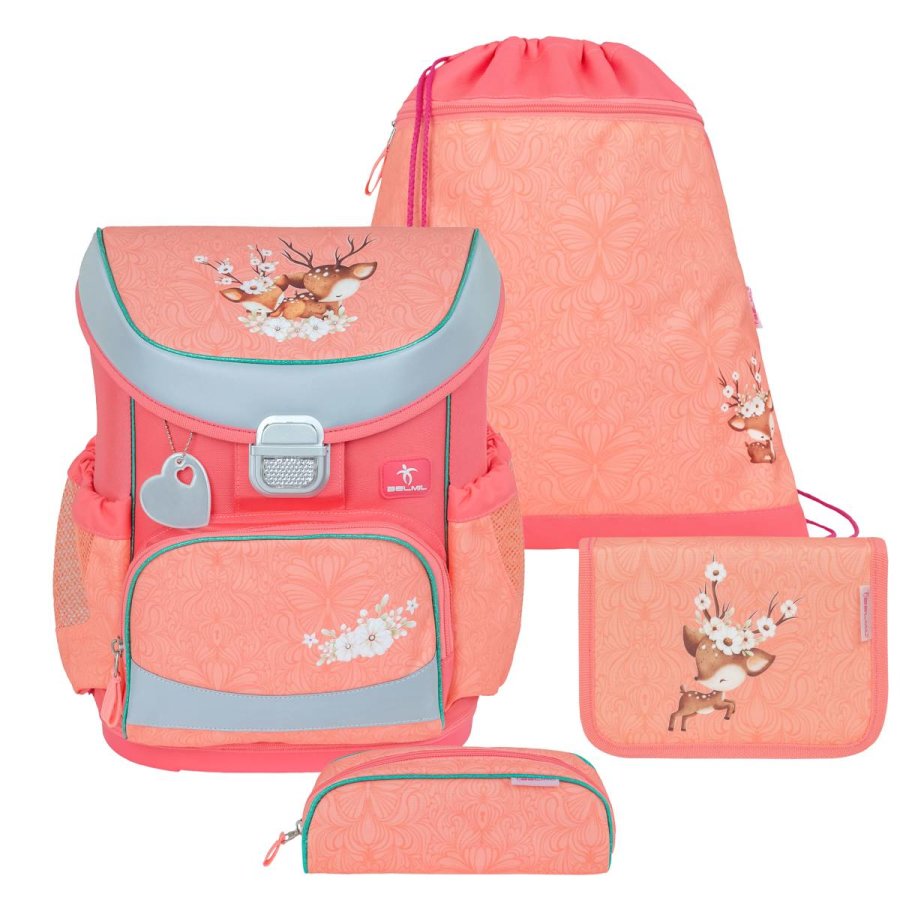 Schulranzen Set MINI FIT 4tlg. Rehkitz "Cute Doe" für Mädchen BELMIL von Belmil