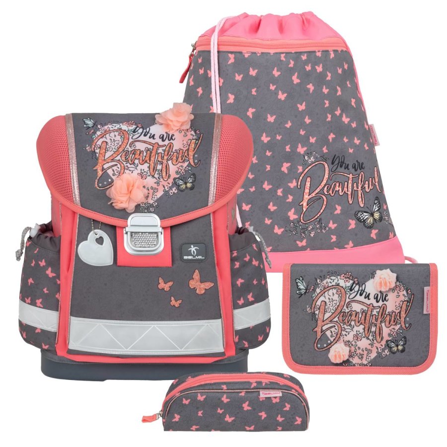 Schulranzen Set CLASSY 4tlg "Bloomy Blossom" für Mädchen BELMIL von Belmil