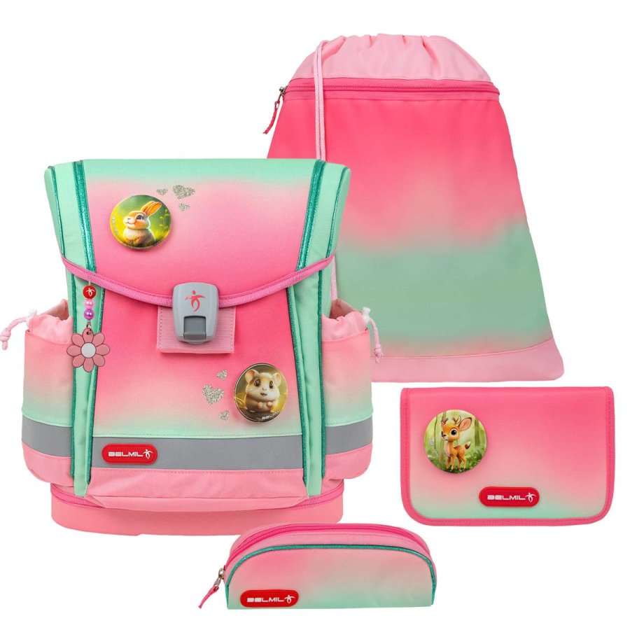 Schulranzen Set CLASSY PLUS 4tlg "Mint Rose Ombre" für Mädchen BELMIL von Belmil