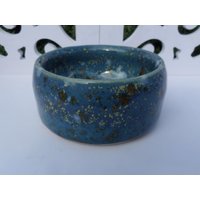 Blaue Steinzeug Schale von BelovedandWise