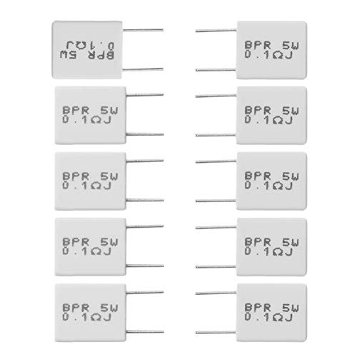 BELTI 10 pcs 0.1R 5 W 5% Cement Resistor 0.1Ohm Non-Inductive Resistor BPR56 von Belti