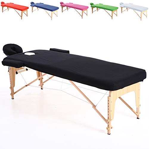 Beltom® Baumwollüberzug für Massageliege 195 x 70 cm. - Schwarz von Beltom