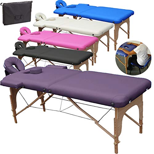 Beltom Mobile Massagetisch Massageliege Massagebank 2 zonen klappbar THERAPIELIEGE +TA. - Lila von Beltom