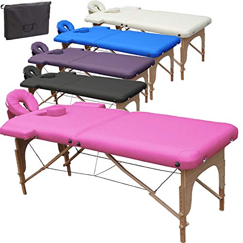 Beltom Mobile Massagetisch Massageliege Massagebank 2 zonen klappbar THERAPIELIEGE +TA. - Pink von Beltom