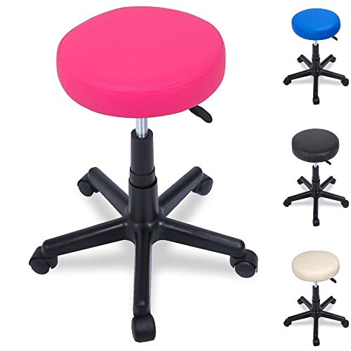 Rollhocker Arbeitshocker Drehhocker Kosmetikhocker Drehstuhl Stuhl Bürostuhl - Pink von Beltom