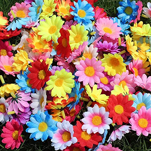 Belugsin 100 Stücke Künstliche Blumen Seidenblumen Dekoblüten Kunstblumen Daisy Blütenköpfe für DIY Basteln Hochzeit Feste Party Home Deko (4cm) von Belugsin