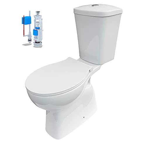 Barrierefrei Behindertengerecht WC Abgang Boden Komplettset + Deckel/Spülkasten von Belvit