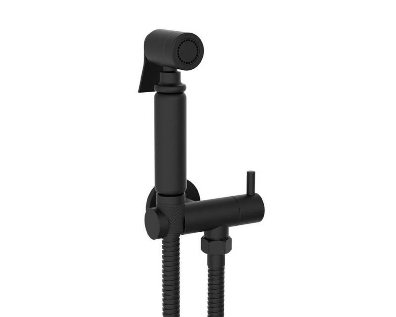Belvit Bidetarmatur BV-BA3729 (nicht_zutreffend, 1-St) BELVIT Design Bidet Toilettenarmatur mit Handbrause matt schwarz von Belvit