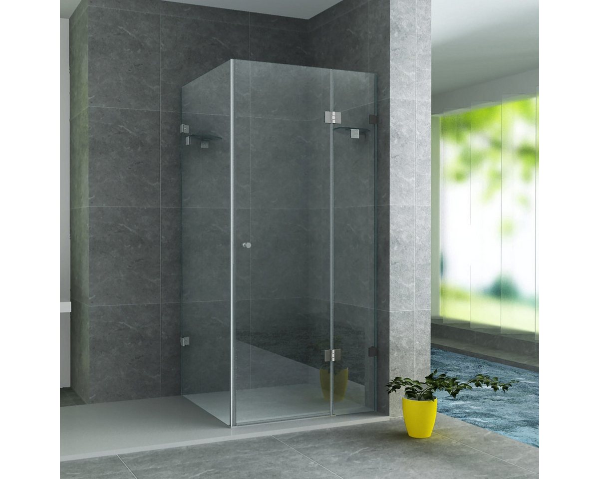 Belvit Eckdusche BV-DK6-8080, BxT: 80x80 cm, 1-tlg., BELVIT Duschkabine mit Schwenkbarem Seitenteil 8 mm ESG Glas mit Belvit Eckdusche BV-DK6-8080, BxT: 80x80 cm, 1-tlg., BELVIT Duschkabine mit Schwenkbarem Seitenteil 8 mm ESG Glas mit von Belvit