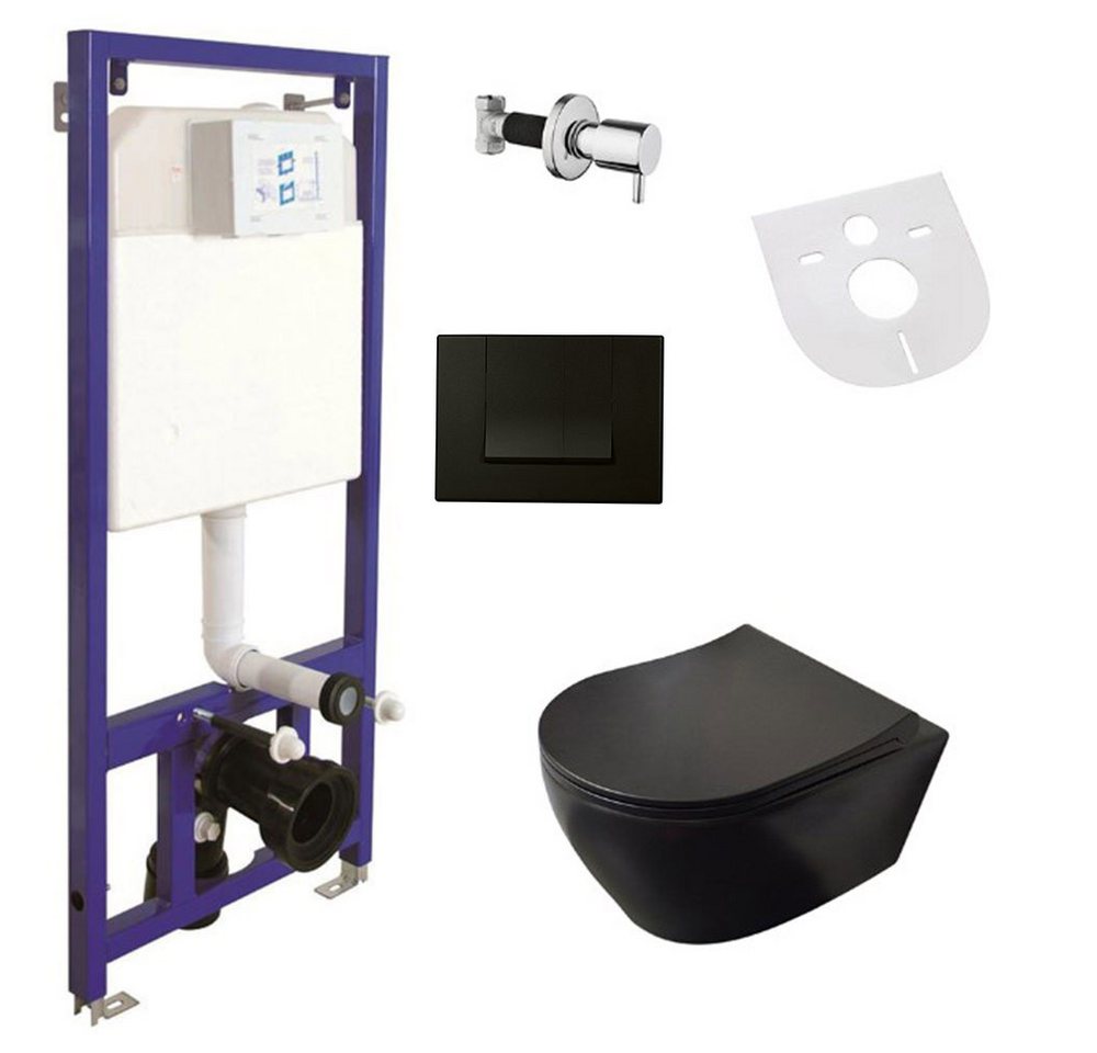 Belvit Tiefspül-WC AL6612KomplettSet, Belvit Spülrandloses Hänge-WC Komplettset Taharet-/Bidetfunktion Belvit Tiefspül-WC AL6612KomplettSet, Belvit Spülrandloses Hänge-WC Komplettset Taharet-/Bidetfunktion von Belvit