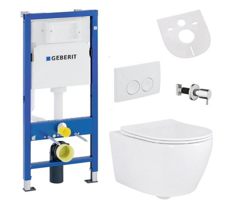 Belvit Tiefspül-WC UP100-AL5512-SET, Belvit Hänge WC Set spülrandlos mit Taharet Funktion, Softclose Belvit Tiefspül-WC UP100-AL5512-SET, Belvit Hänge WC Set spülrandlos mit Taharet Funktion, Softclose von Belvit