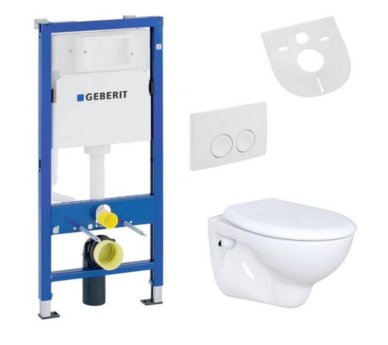 Belvit Tiefspül-WC UP100-UNI-SET, Belvit Wand WC Set Weiß mit Softclose WC Sitz und Geberit UP100 von Belvit