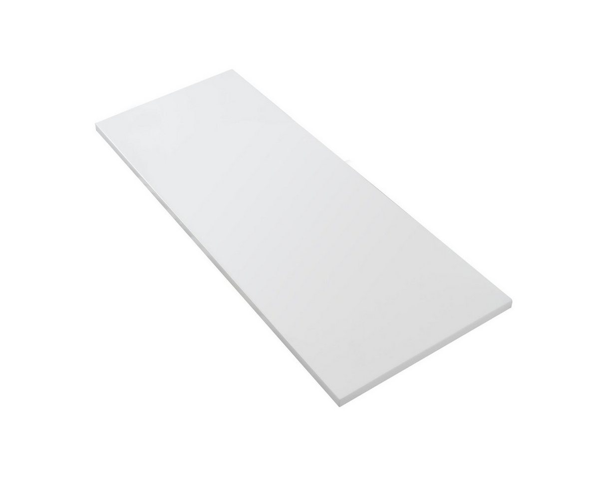 Belvit Waschtischplatte BV-US3613 (1 St), Waschtischplatte 120x1,2x52,5cm Mattweiß Mineralguss von Belvit