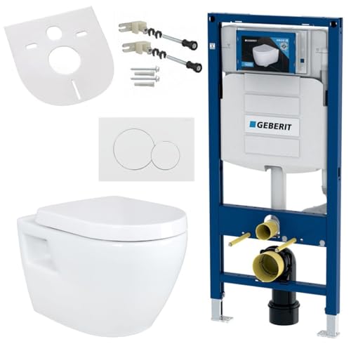 Geberit Wand Hänge WC Toilette Softclose-Deckel Vorwandelement Betätigungsplatte Geberit Wand Hänge WC Toilette Softclose-Deckel Vorwandelement Betätigungsplatte von Belvit