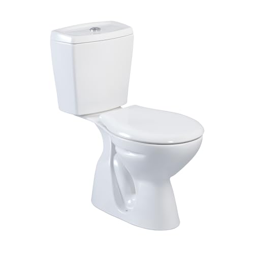 Stand-WC mit Taharet Keramik-Spülkasten Softclose WC-Sitz Toilette WC Senkrecht Boden von Belvit